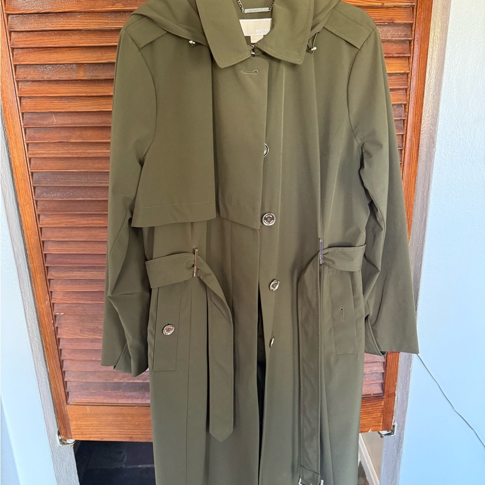 Olive Green Women's Trench Coat